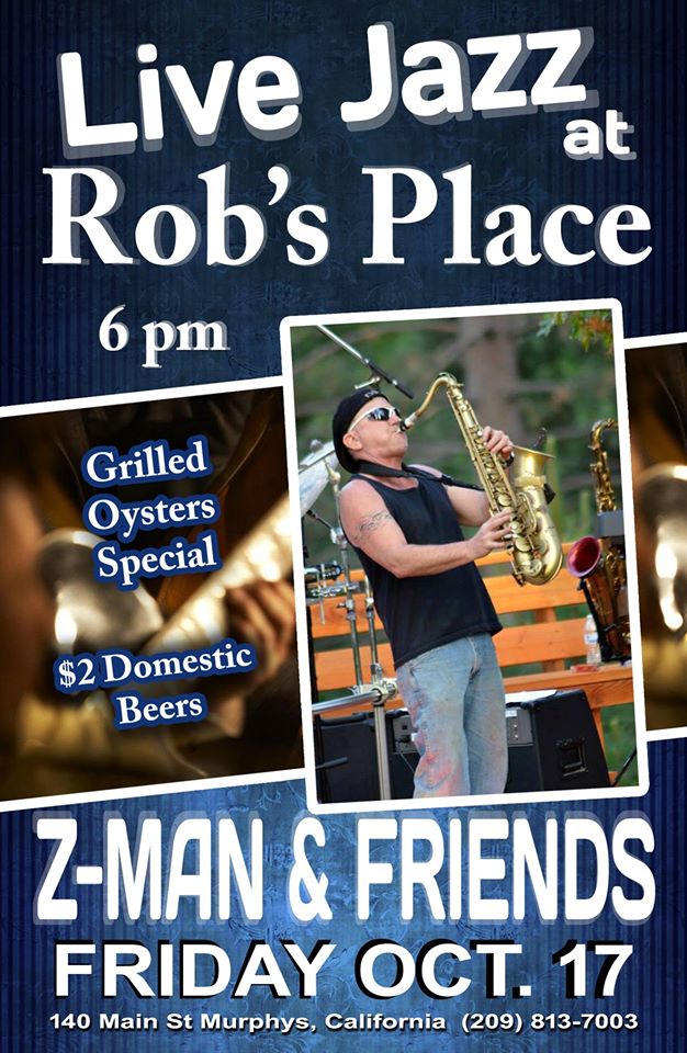 Live Jazz with Z Man and Friends At Rob's Place