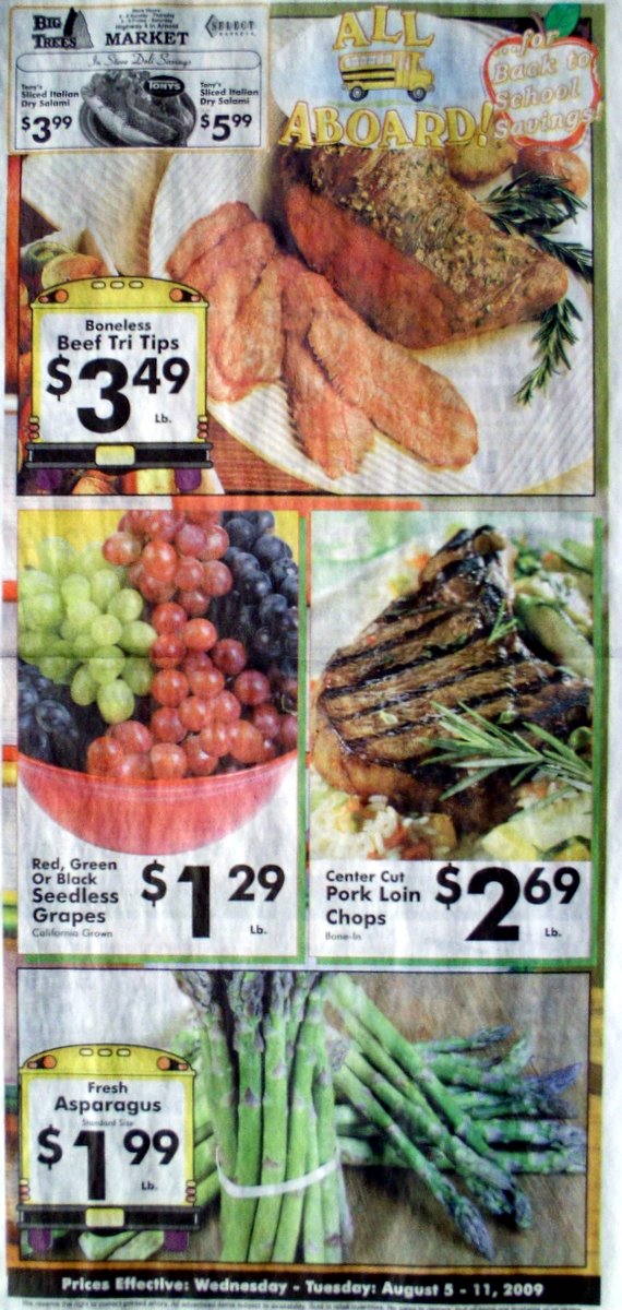 Big Trees Market Weekly Ad for August 5 - 11, 2009