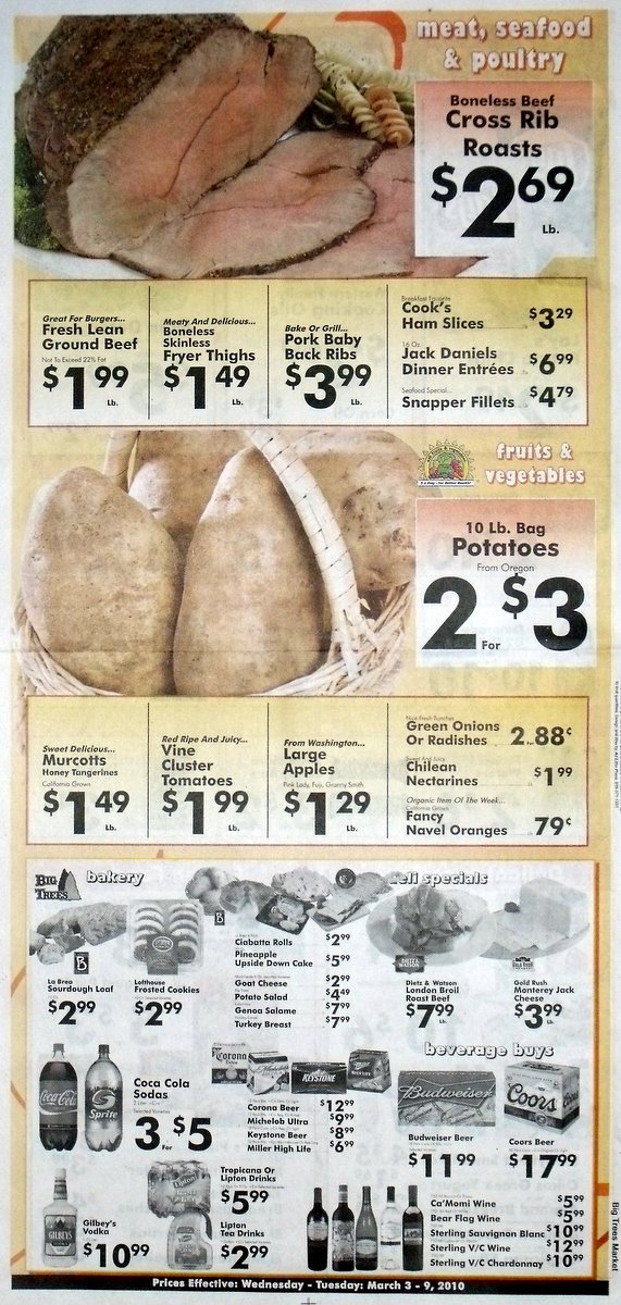 Big Trees Market Weekly Ad for March 3 - 9, 2010