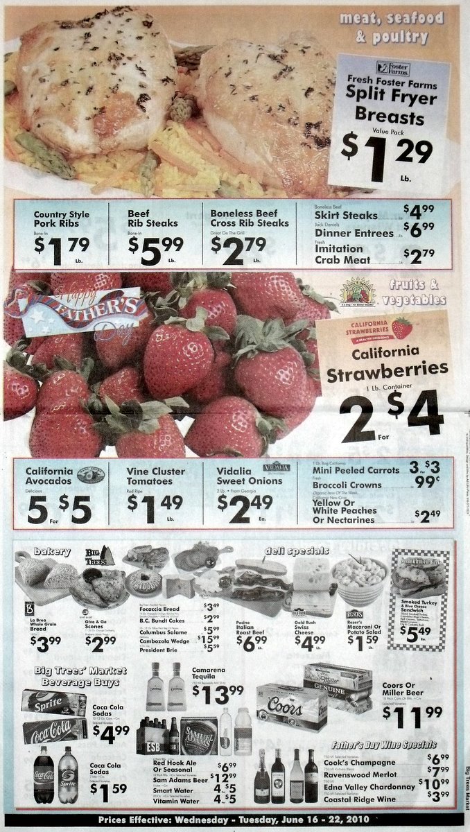 Big Trees Market Weekly Ad for June 16 - 22, 2010