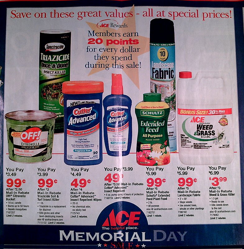 Arnold Ace Hardware's Big Memorial Day Ad!