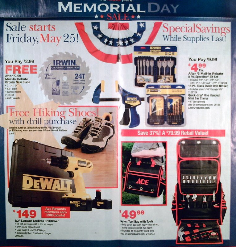 Arnold Ace Hardware's Big Memorial Day Ad!