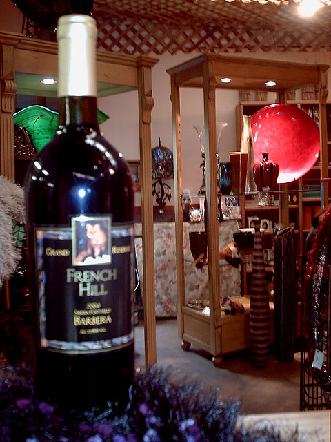 Wine and other gift items are for sale in the Wine Tasting and Gift Gallery room.