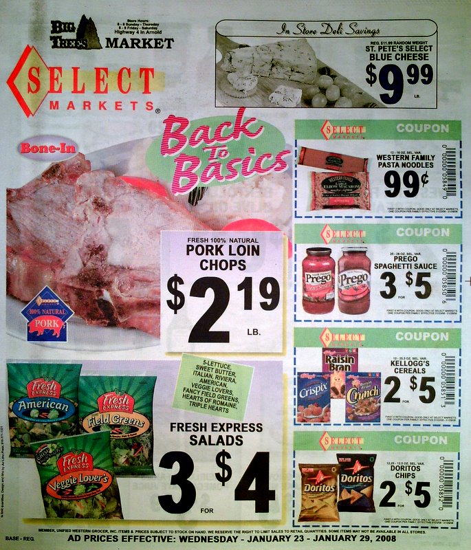Big Trees Market Weekly Ad for January 23 - 29, 2008