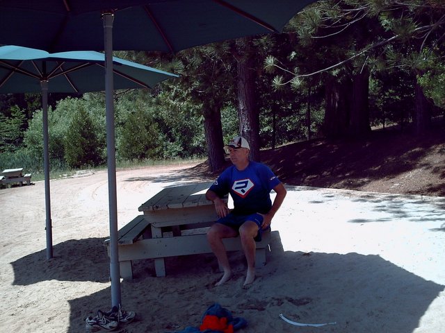 Steve Blakemore from Turlock was at Pinebrook today cooling off! 
