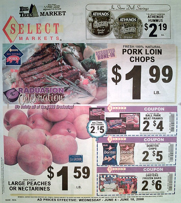 Big Trees Market Weekly Grocery Ad for June 4-10, 2008