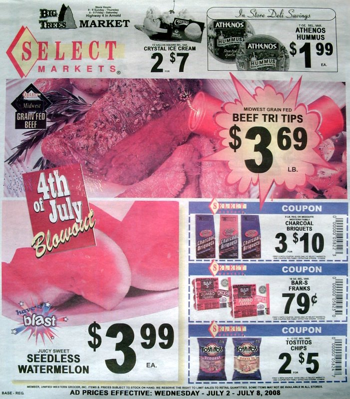 Big Trees Market Weekly Ad for July 2-8, 2008