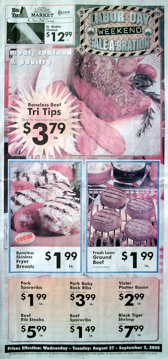 Big Trees Market Weekly Ad for August 27-September 2, 2008