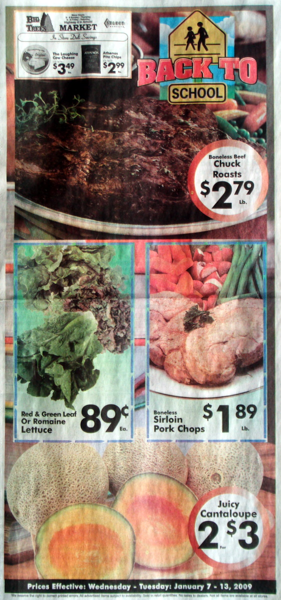 Big Trees Market Weekly Ad for January 7-13, 2009
