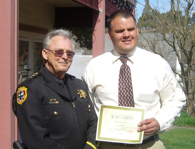Sheriff Downum with MOV Recipient Manuel Garcia
