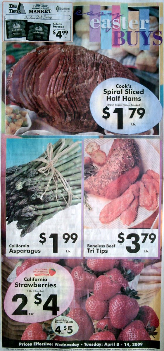 Big Trees Market Weekly Ad for April 8-14, 2009