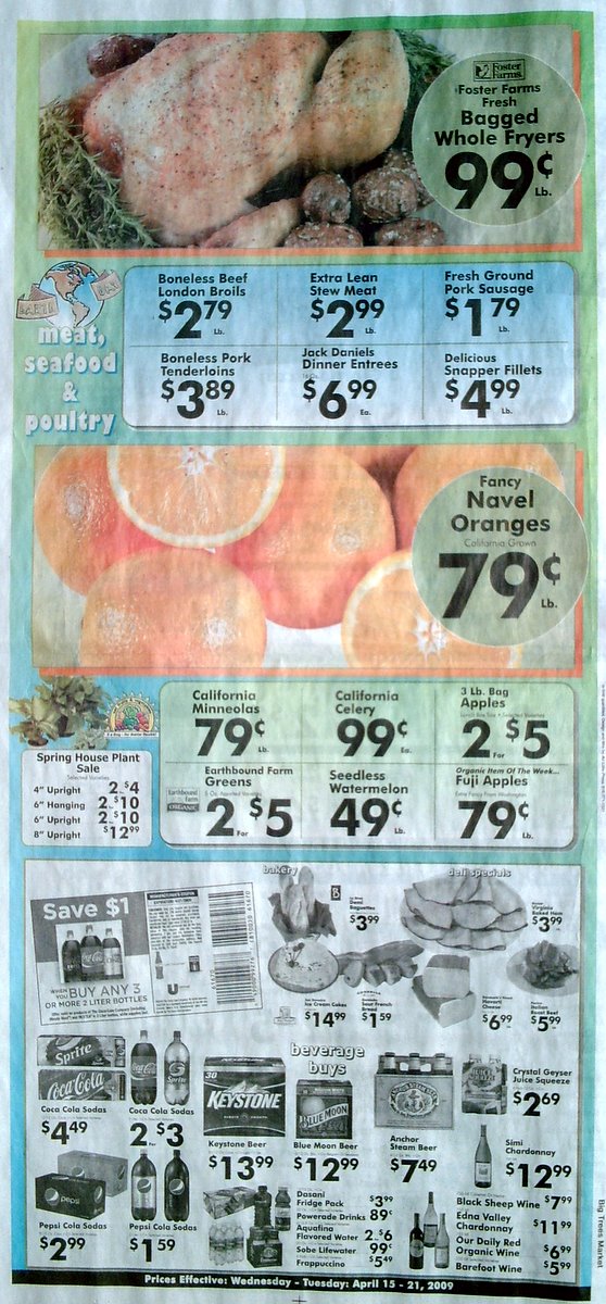 Big Trees Market Weekly Ad for April 15-21, 2009