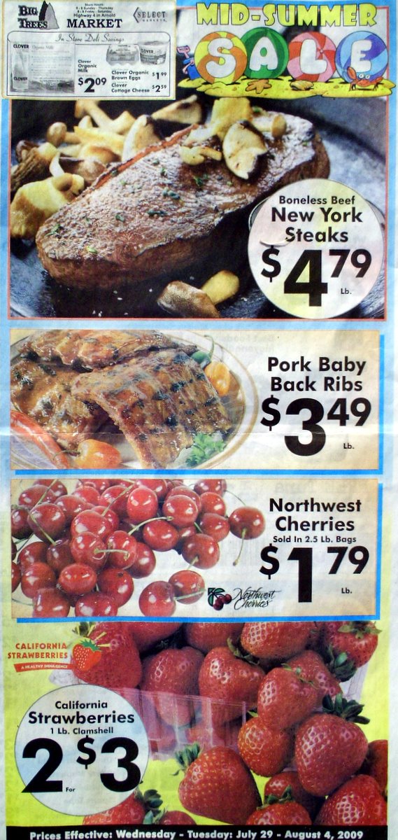 Big Trees Market Weekly Ad for July 29 - August 4, 2009