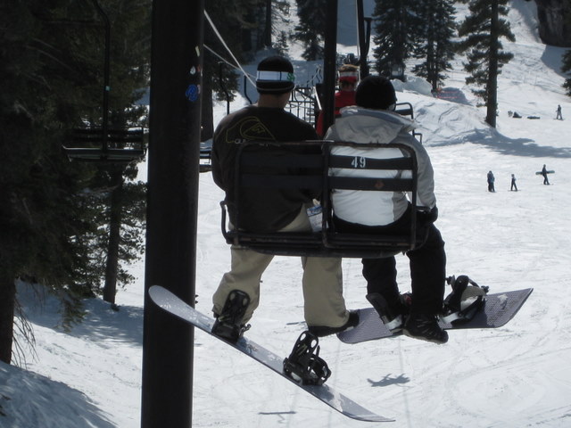 Snowboarding peers