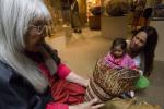 Yosemite legend, Julia Parker, instructs Miwok and Paiute basket weaving techniques. Credit Keith Walklet